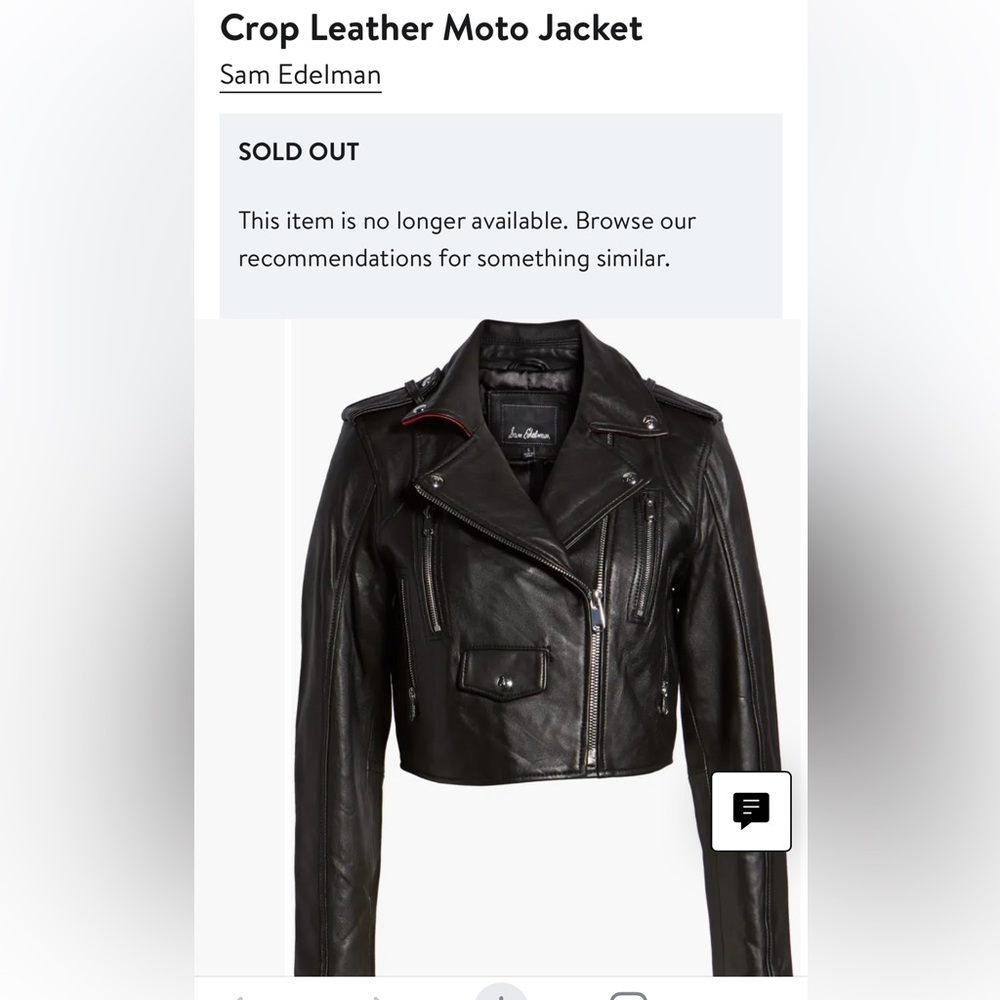 NWOT 100% Leather Crop Moto Jacket 🤘🎸🖤❤️‍🔥